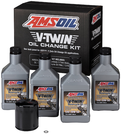 AMSOIL V-Twin Oil Change Kit for Harley Davidson Motorcycle